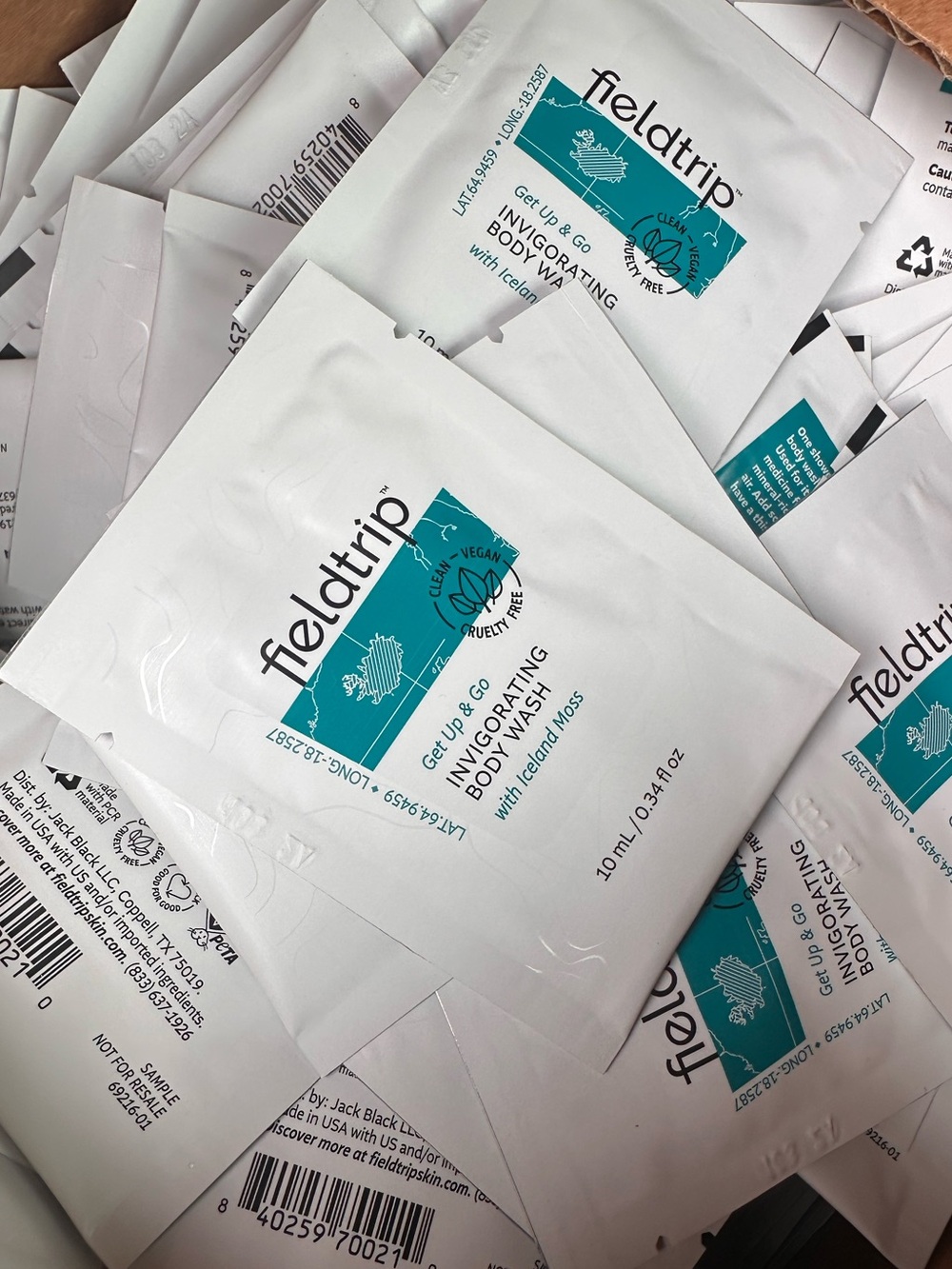 Fieldtrip Invigorating Body Wash Sample Packets (10 sample Packs)